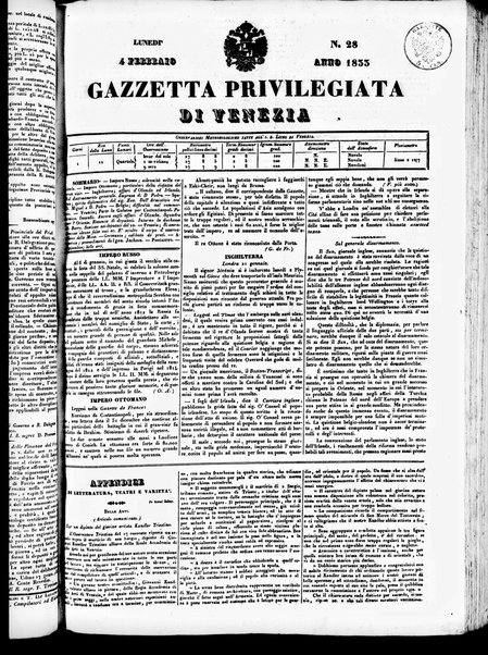 Gazzetta privilegiata di Venezia