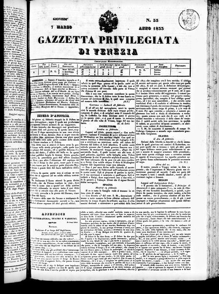 Gazzetta privilegiata di Venezia