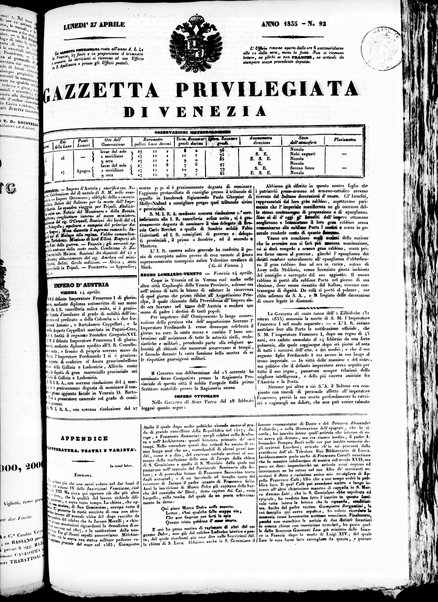 Gazzetta privilegiata di Venezia