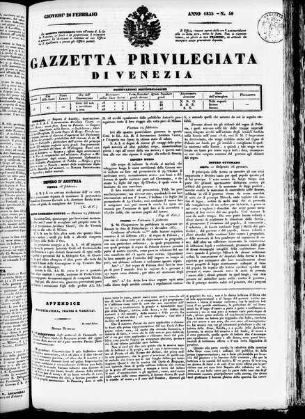 Gazzetta privilegiata di Venezia