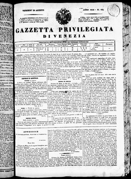 Gazzetta privilegiata di Venezia