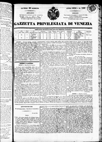 Gazzetta privilegiata di Venezia