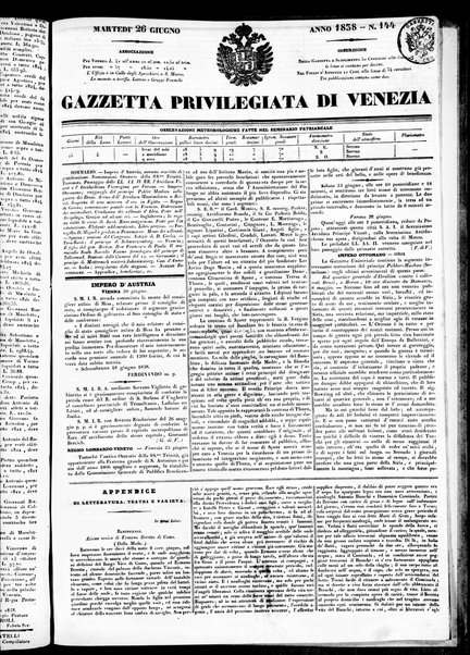 Gazzetta privilegiata di Venezia