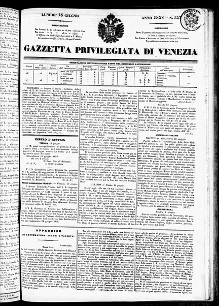 Gazzetta privilegiata di Venezia