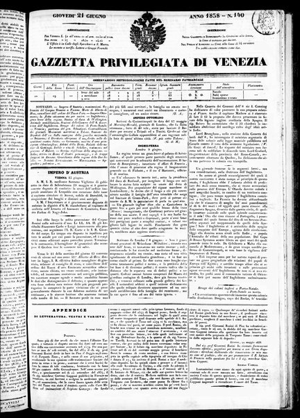 Gazzetta privilegiata di Venezia