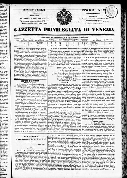 Gazzetta privilegiata di Venezia