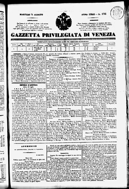 Gazzetta privilegiata di Venezia