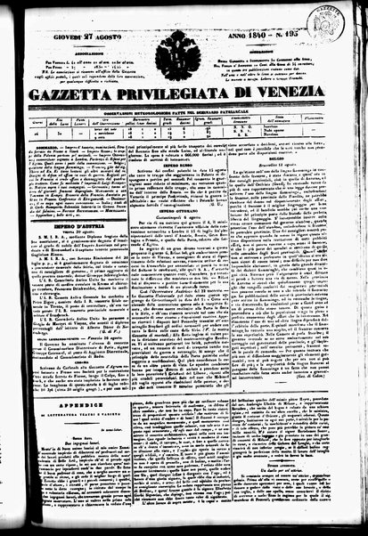 Gazzetta privilegiata di Venezia