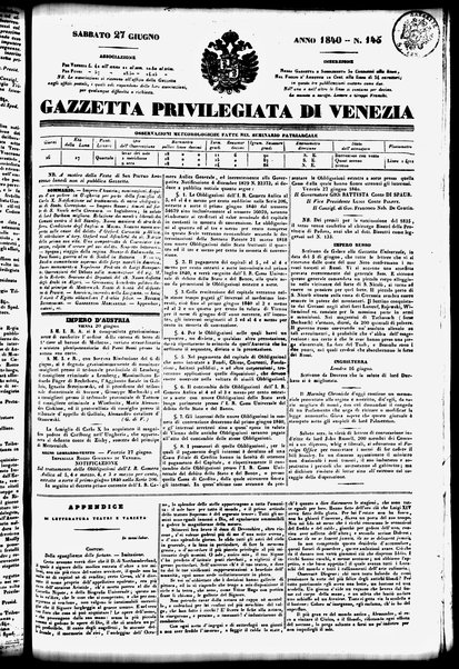 Gazzetta privilegiata di Venezia