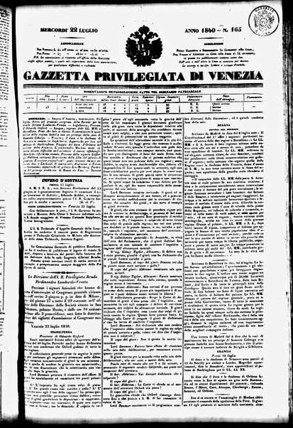 Gazzetta privilegiata di Venezia