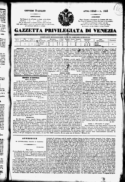 Gazzetta privilegiata di Venezia