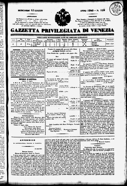 Gazzetta privilegiata di Venezia