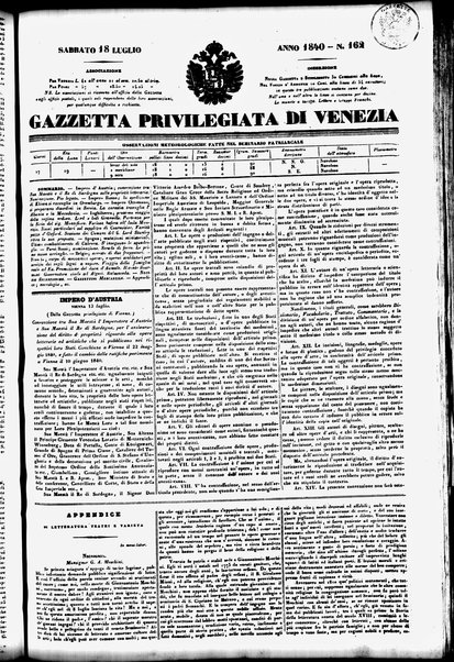 Gazzetta privilegiata di Venezia