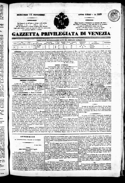 Gazzetta privilegiata di Venezia