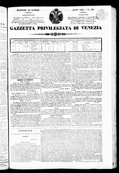 Gazzetta privilegiata di Venezia