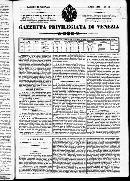 Gazzetta privilegiata di Venezia