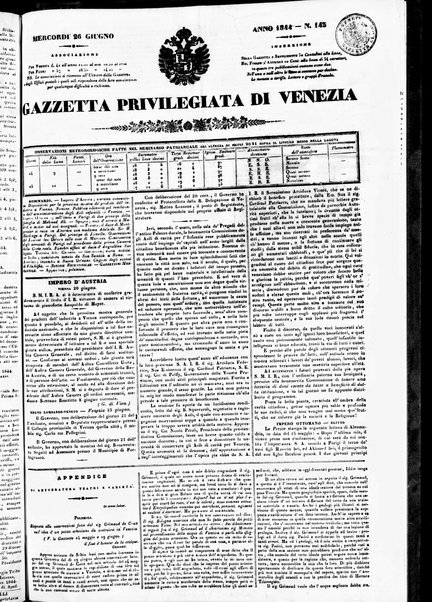 Gazzetta privilegiata di Venezia