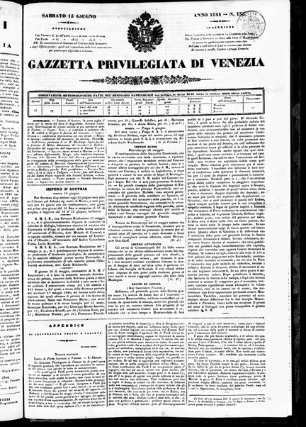 Gazzetta privilegiata di Venezia