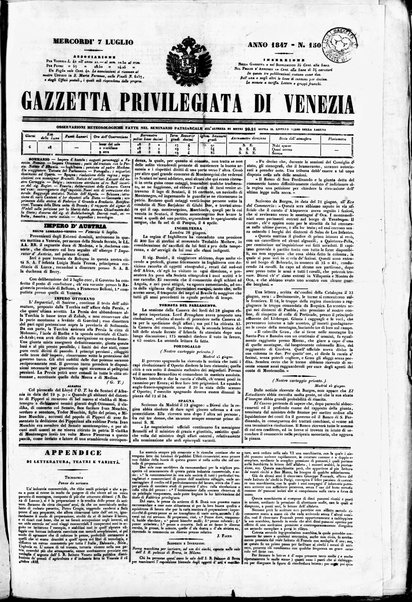 Gazzetta privilegiata di Venezia