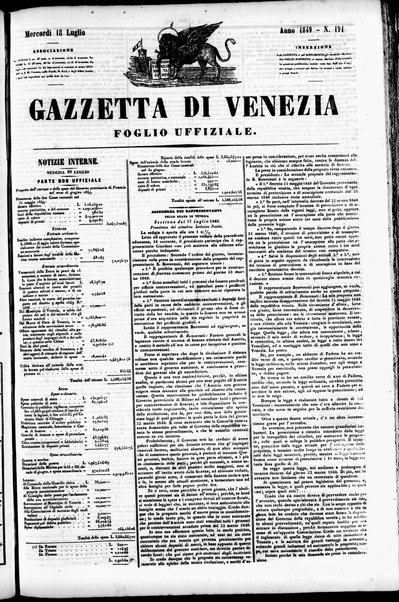 Gazzetta privilegiata di Venezia