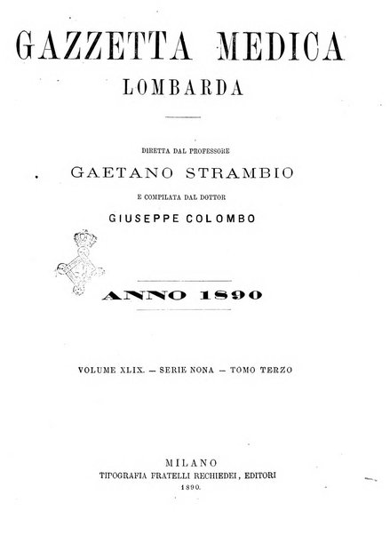 Gazzetta medica lombarda