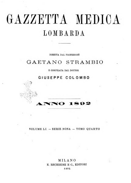 Gazzetta medica lombarda