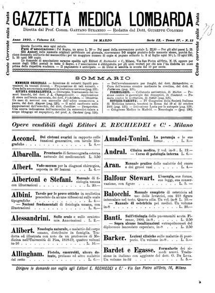 Gazzetta medica lombarda