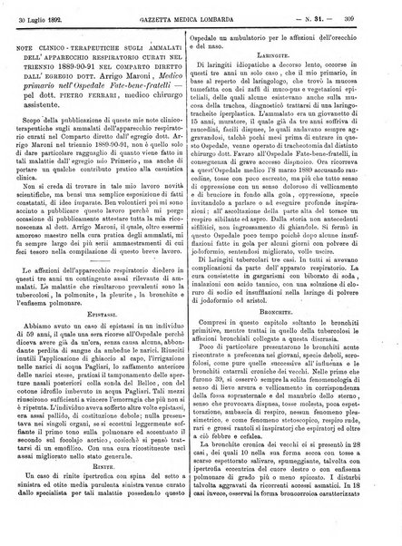 Gazzetta medica lombarda