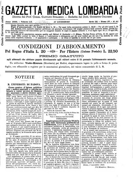 Gazzetta medica lombarda