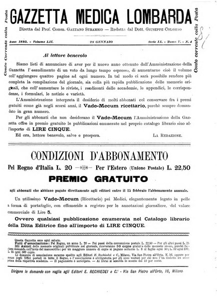 Gazzetta medica lombarda