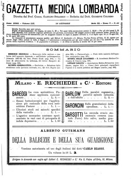 Gazzetta medica lombarda