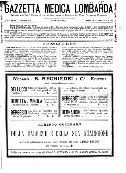 Gazzetta medica lombarda