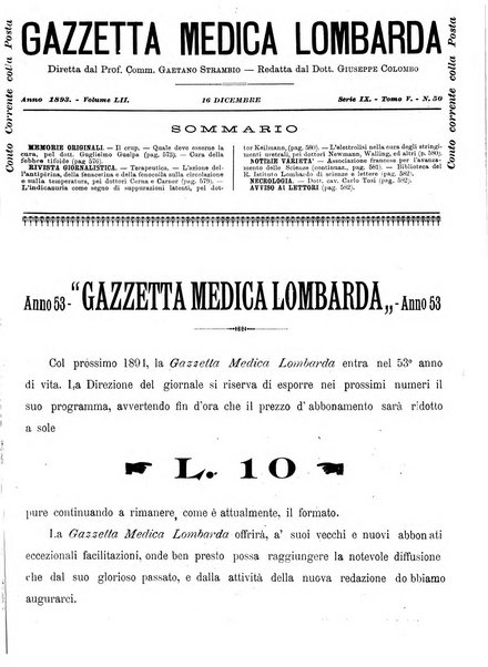 Gazzetta medica lombarda