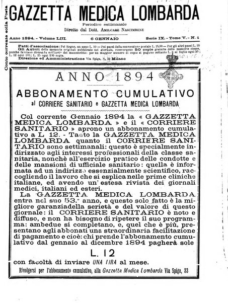 Gazzetta medica lombarda