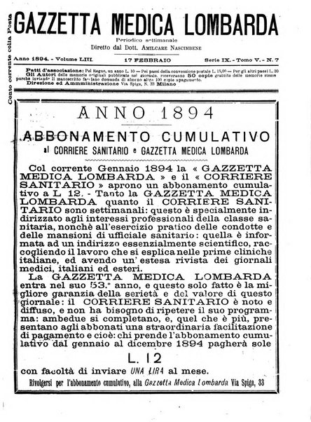 Gazzetta medica lombarda