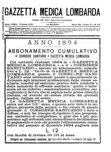 Gazzetta medica lombarda