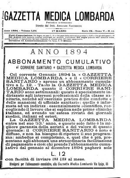 Gazzetta medica lombarda