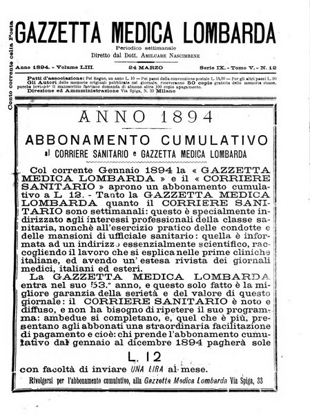 Gazzetta medica lombarda