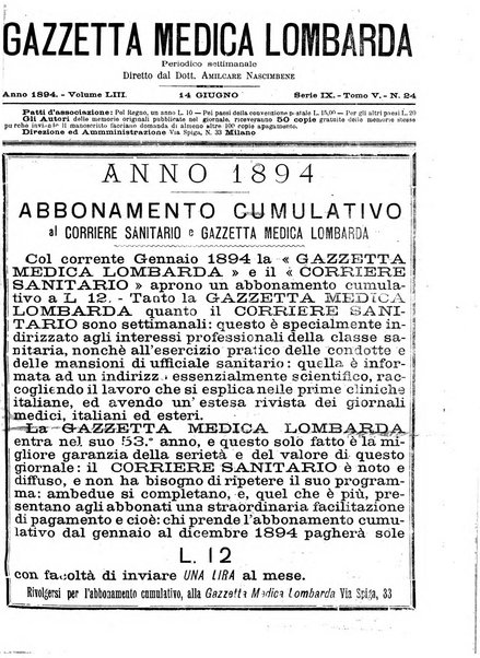 Gazzetta medica lombarda