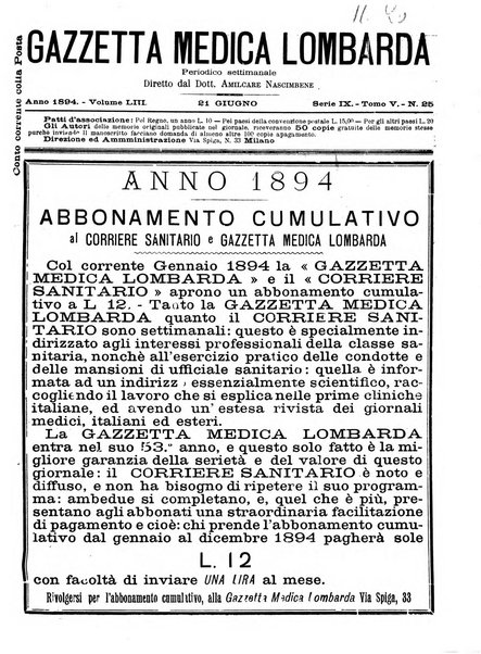 Gazzetta medica lombarda