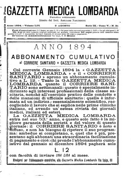 Gazzetta medica lombarda