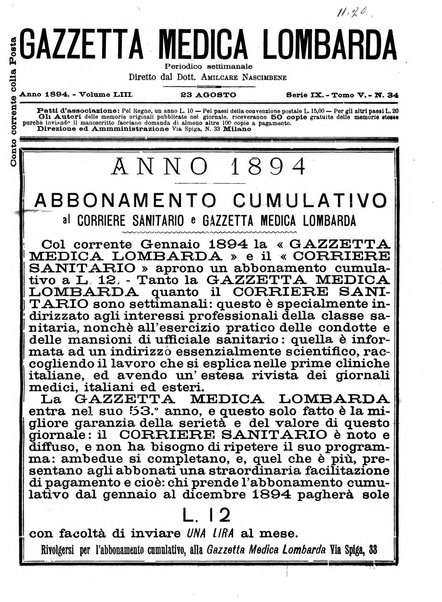 Gazzetta medica lombarda