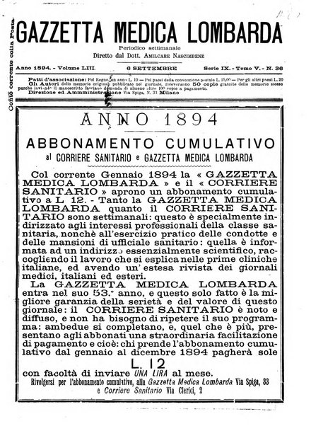 Gazzetta medica lombarda