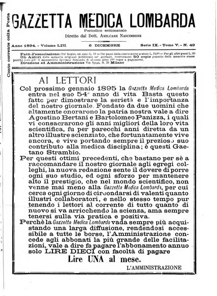 Gazzetta medica lombarda