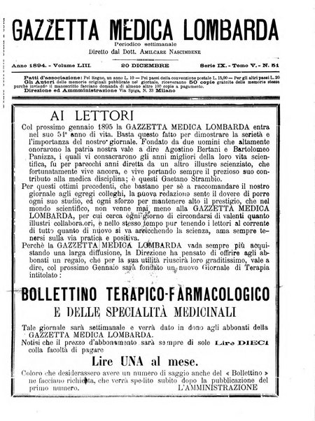 Gazzetta medica lombarda