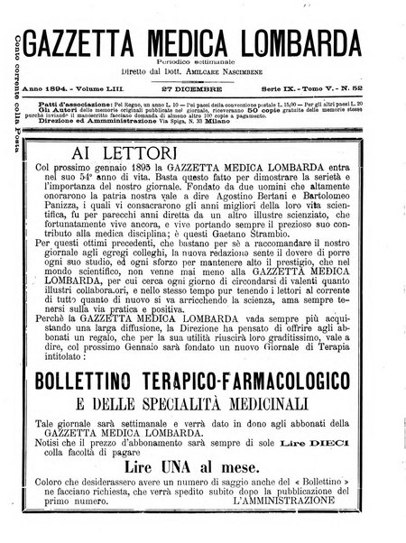 Gazzetta medica lombarda