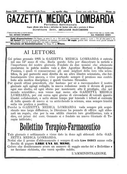 Gazzetta medica lombarda