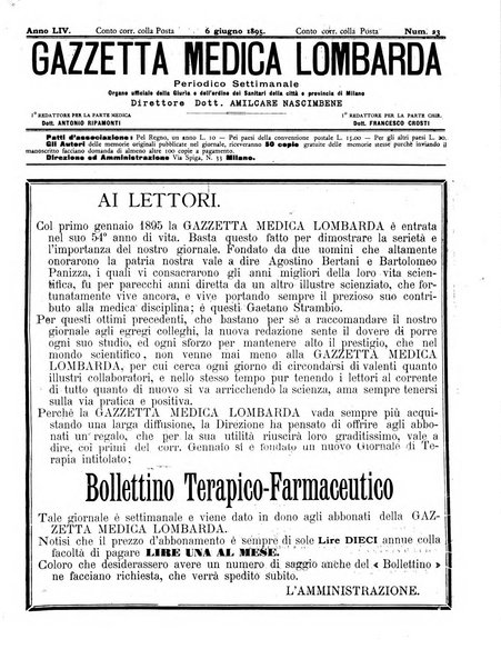 Gazzetta medica lombarda