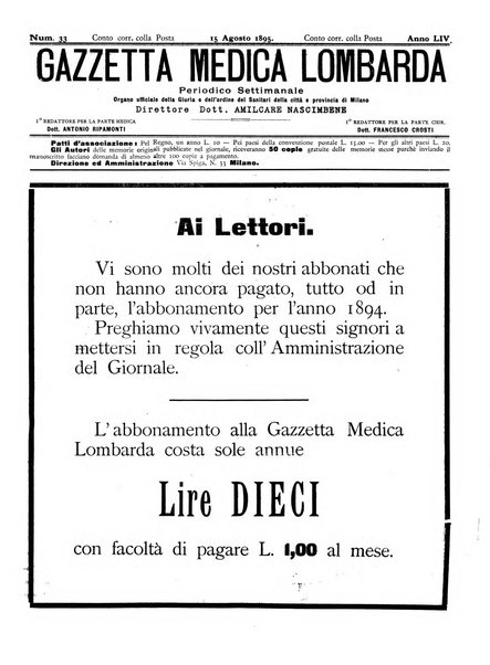 Gazzetta medica lombarda