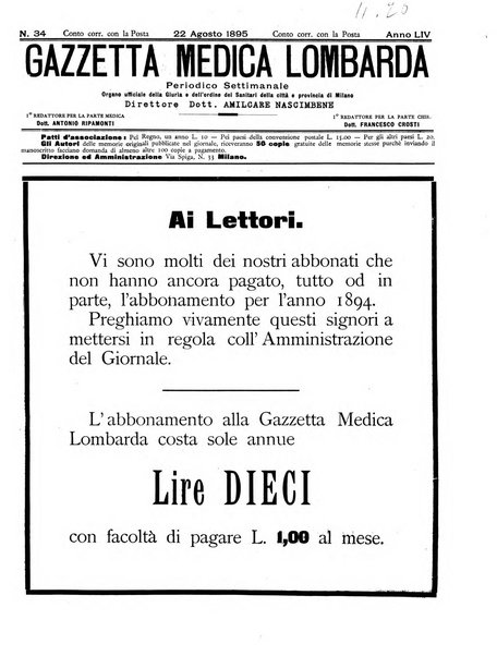 Gazzetta medica lombarda